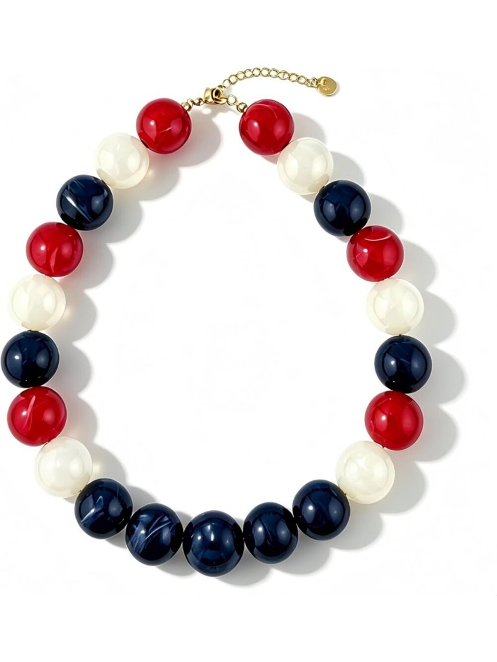 Chunky Resin Beaded Choker Necklace - Statement Boho Jewelry for Women, Unique